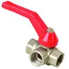 Кран шаровый трехходовой 1/2" ("ручка", в/в/в) фото от магазина Ps-Market
