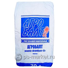 Торф верховой, субстрат "Агробалт-С" 70 л фото от магазина Ps-Market
