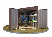 Контейнер SKOGGY секционный с односкатной крышей 4 х 2 м от магазина Ps-Market