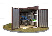 Контейнер SKOGGY секционный с односкатной крышей 4 х 2 м от магазина Ps-Market