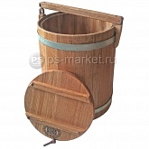 Кадка дубовая с фиксатором крышки 15л фото от магазина Ps-Market