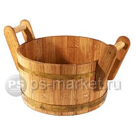 Шайка дубовая для бани 23л фото от магазина Ps-Market