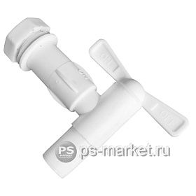 Пластиковый кран BOUTTE с гайкой фото от магазина Ps-Market