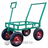 Тележка четырехколесная не откидная САДОВОД фото от магазина Ps-Market