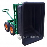 Тележка четырехколесная откидная САДОВОД (с корытом) фото от магазина Ps-Market