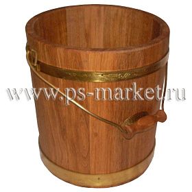 Деревянное ведро для бани 10л фото от магазина Ps-Market