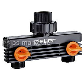 Разветвитель 2-х канальный 3/4" Claber фото от магазина Ps-Market