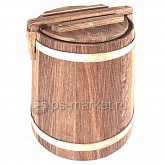 Кадка дубовая с фиксатором крышки 15л фото от магазина Ps-Market