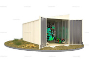 Контейнер SKOGGY секционный с односкатной крышей 6 х 2 м от магазина Ps-Market